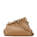 Brown Leather Fendi Clutch