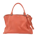 Orange Leather Cartier Tote