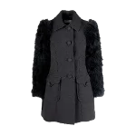 Black Wool Valentino Coat