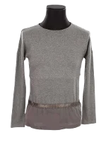 Grey Cotton Fabiana Filippi Top