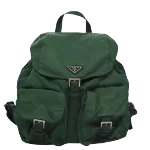 Green Fabric Prada Backpack