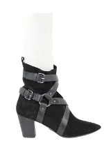 Black Suede Balmain Heels