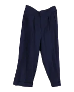 Navy Wool Marni Pants