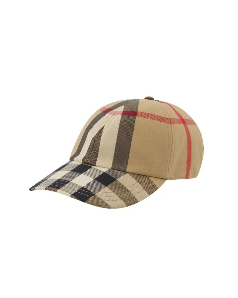 Brown Canvas Burberry Hat