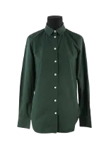 Green Cotton Celine Shirt