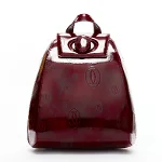 Red Leather Cartier Backpack