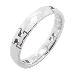 Silver White Gold Hermès Ring