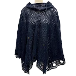 Navy Cotton Chloé Poncho