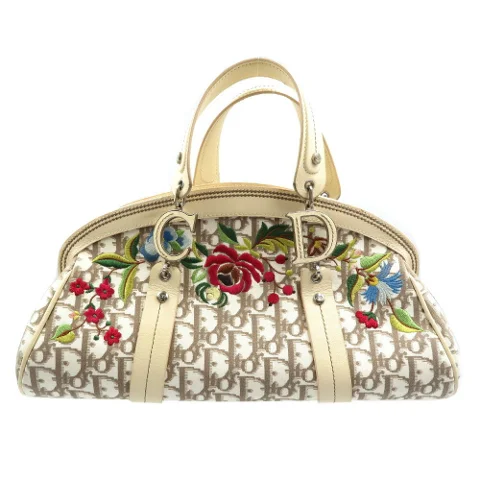 Beige Canvas Dior Handbag