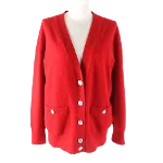 Red Canvas Chanel Cardigan