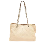 Beige Leather Carolina Herrera Tote