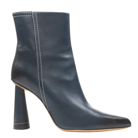 Navy Leather Jacquemus Boots