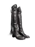 Black Fabric AGL Boots