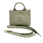 Grey Leather Furla Handbag