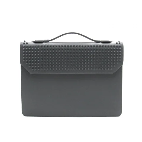 Grey Leather Christian Louboutin Briefcase