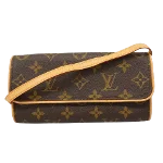 Brown Canvas Louis Vuitton Twin Pochette