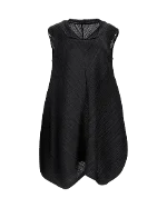 Black Polyester Issey Miyake Pleats Dress