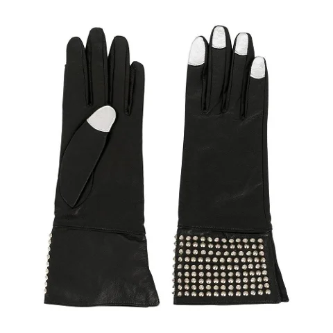 Black Leather Yohji Yamamoto Gloves