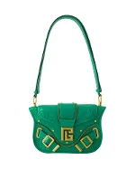 Green Leather Balmain Handbag