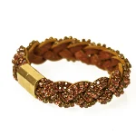 Brown Leather SWAROVSKI Bracelet