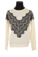 White Viscose Maje Sweater