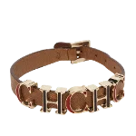 Brown Leather Carolina Herrera Bracelet