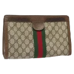 Beige Leather Gucci Clutch