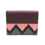 Burgundy Leather Prada Wallet