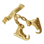 Gold Metal Hermès Brooch