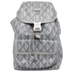 Grey Leather Dior Backpack