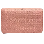 Pink Leather Loewe Wallet