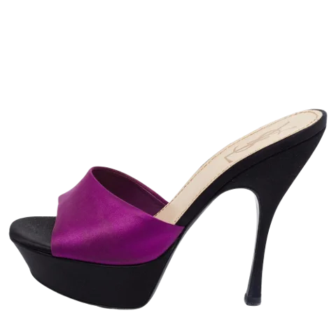 Purple Satin Yves Saint Laurent Sandals
