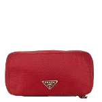 Red Canvas Prada Pouch