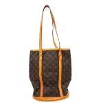 Brown Canvas Louis Vuitton Bucket Bag