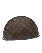 Brown Canvas Louis Vuitton Cosmetic Pouch