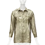 Gold Silk Brunello Cuccinelli Shirt
