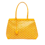 Yellow Fabric Goyard Tote