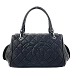 Black Leather Chanel Sports CC Logo