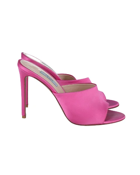 Pink Fabric Prada Heels