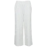 White Fabric Chanel Pants