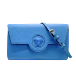 Blue Leather Versace Wallet
