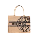 Brown Canvas Dior Book Tote