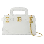 White Leather Balmain Handbag