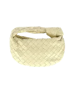 White Leather Bottega Veneta Mini Jodie 