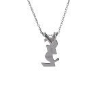 Silver Platinum Yves Saint Laurent Necklace