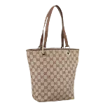 Brown Canvas Gucci Tote