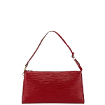 Red Leather Louis Vuitton Pochette Accessoires