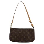 Brown Canvas Louis Vuitton Pochette Accessoires