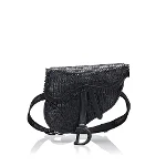 Black Leather Dior Trotter Crossbody Bag
