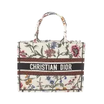 Multicolor Canvas Dior Tote